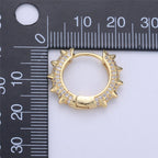 Gold CZ Spike Hoops