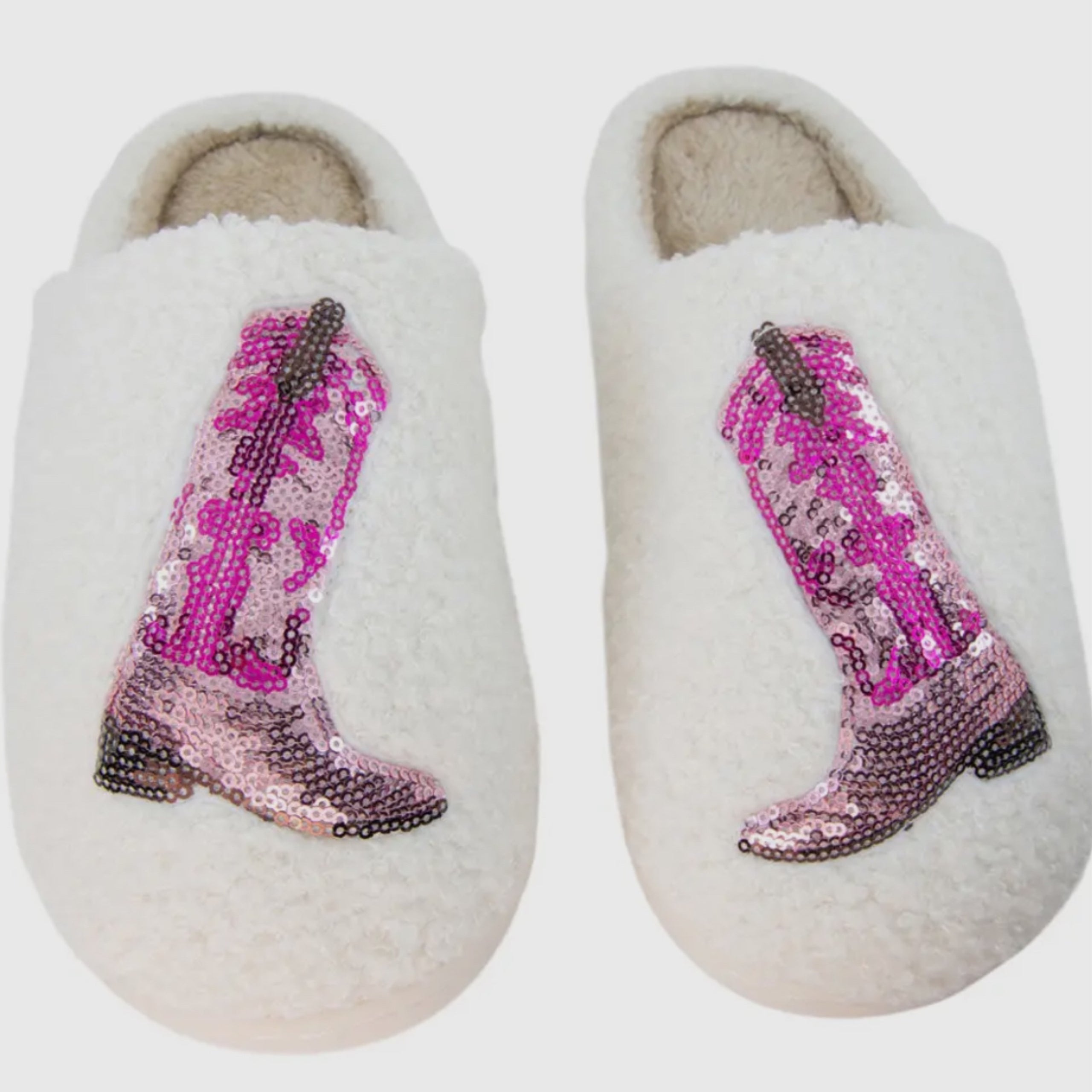Sequin Boot Slippers