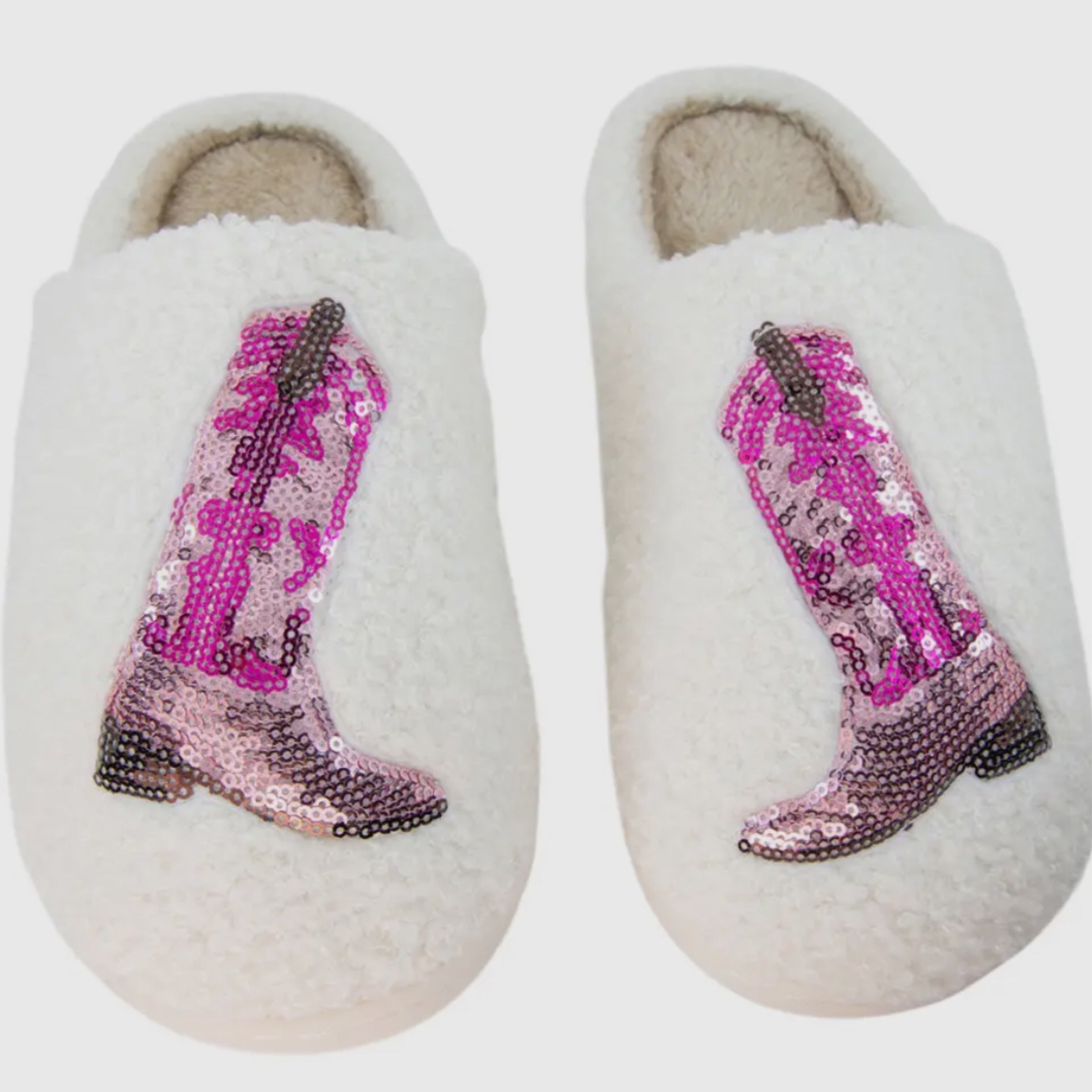 Sequin Boot Slippers