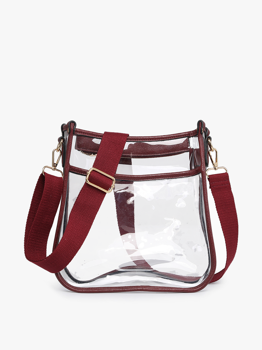 Posie Clear Crossbody: Brown