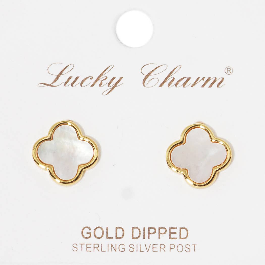 Gold-Dipped Clover Earring