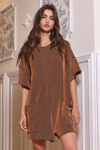 V-back Spiced Ribbed Romper