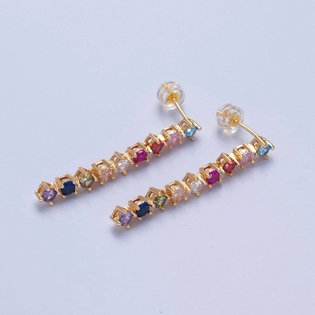 Multi Color Stone Dangles