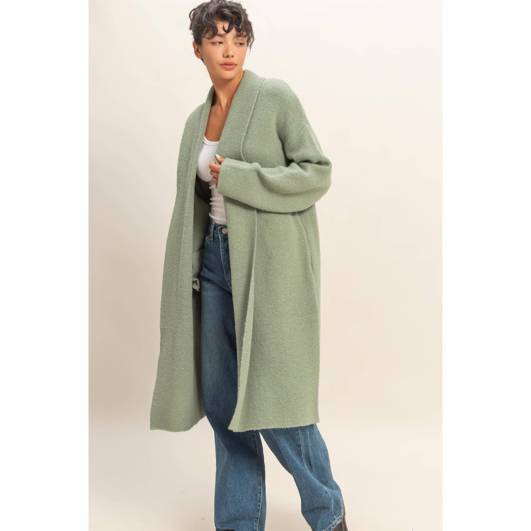 Open Front Duster Sweater