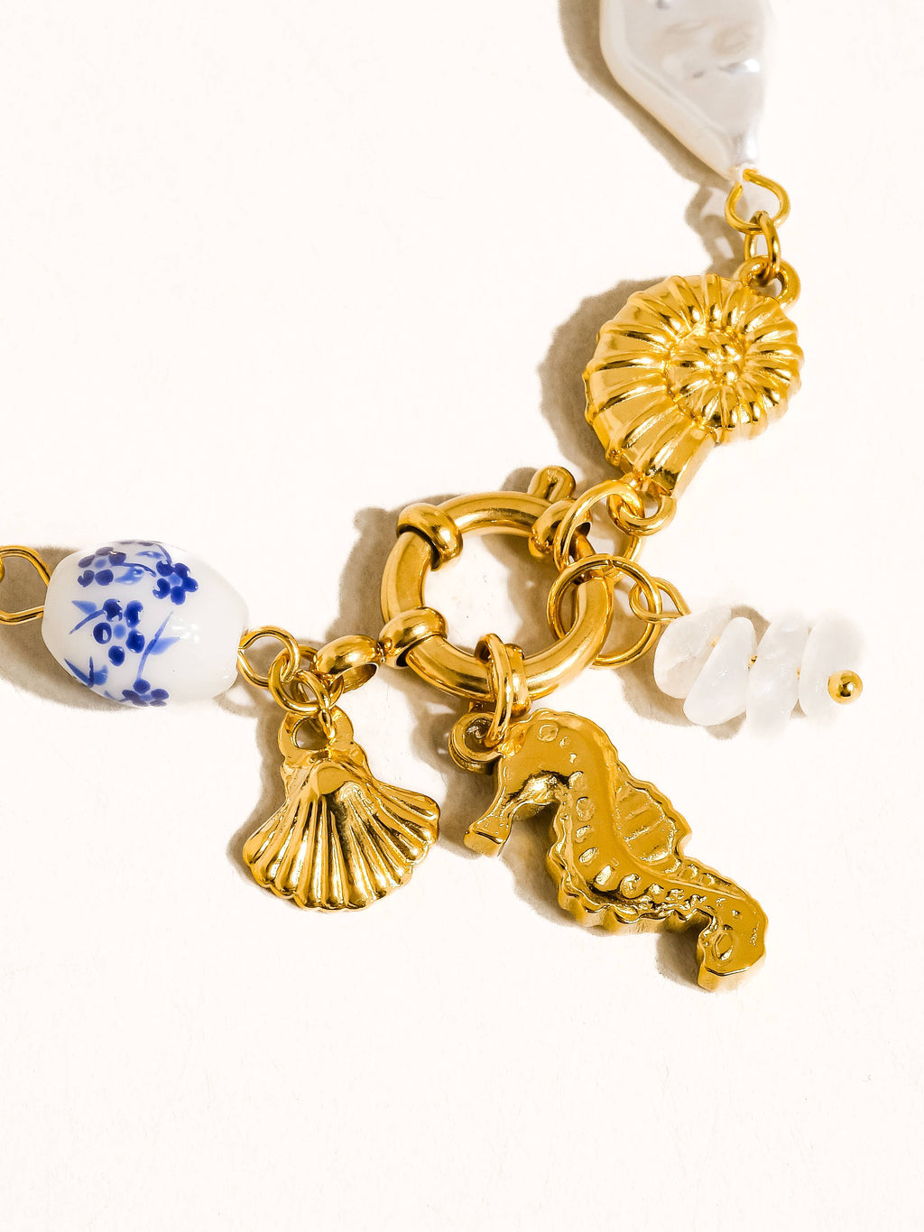 18K Gold Non-Tarnish Seahorse Bracelet