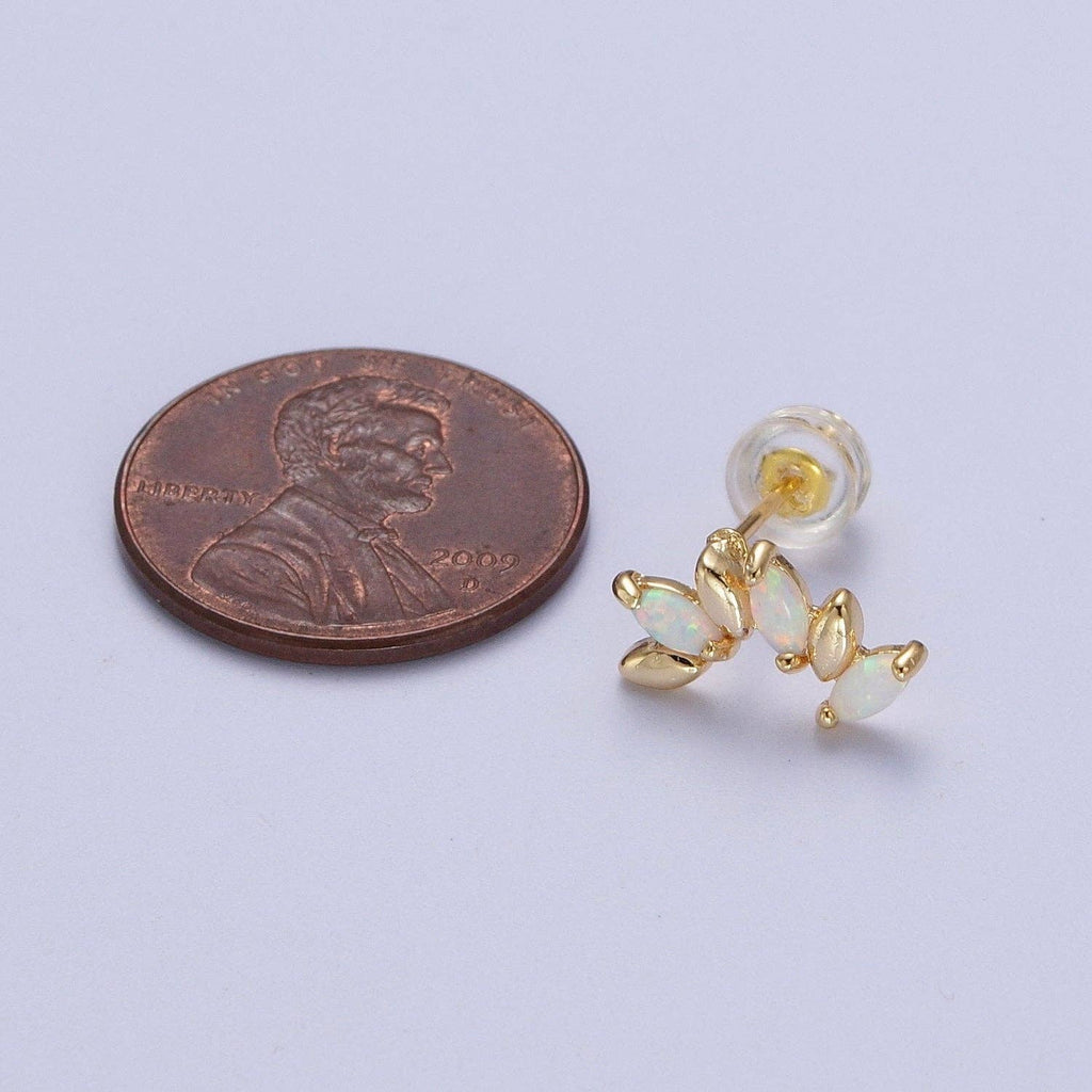 Dainty 14K Gold Filled Opal Marquise Studs