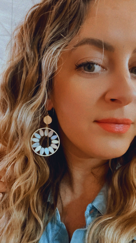 White Flower Earrings