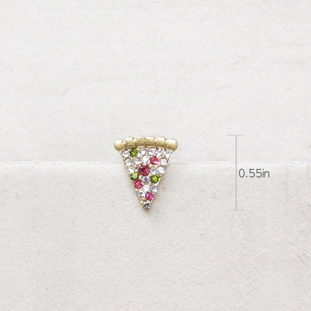 Colorful Pizza Slice Studs