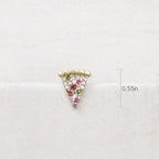 Colorful Pizza Slice Studs