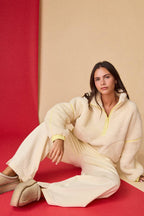 Tangerine Fleece Zip-Up Jacket