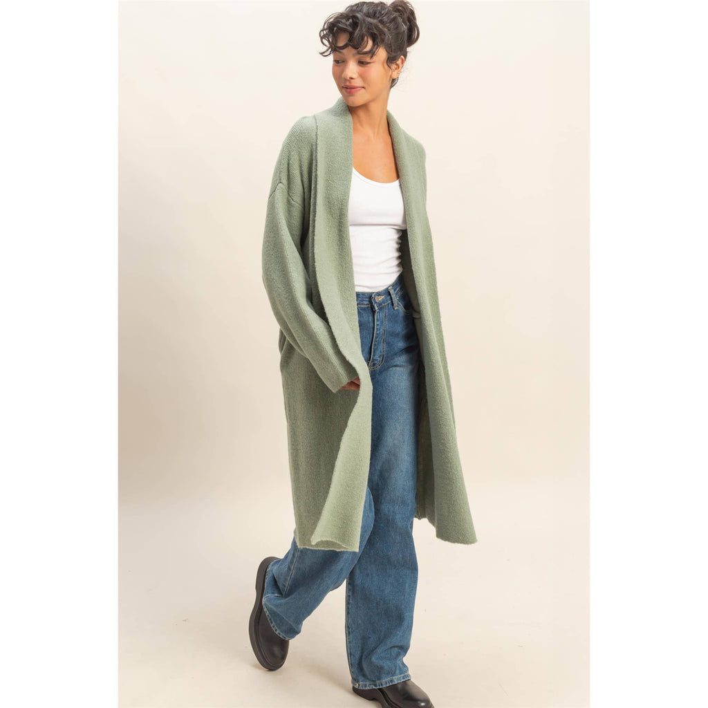 Open Front Duster Sweater