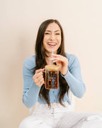 Square Glass Cup With Handle - Choose Happy