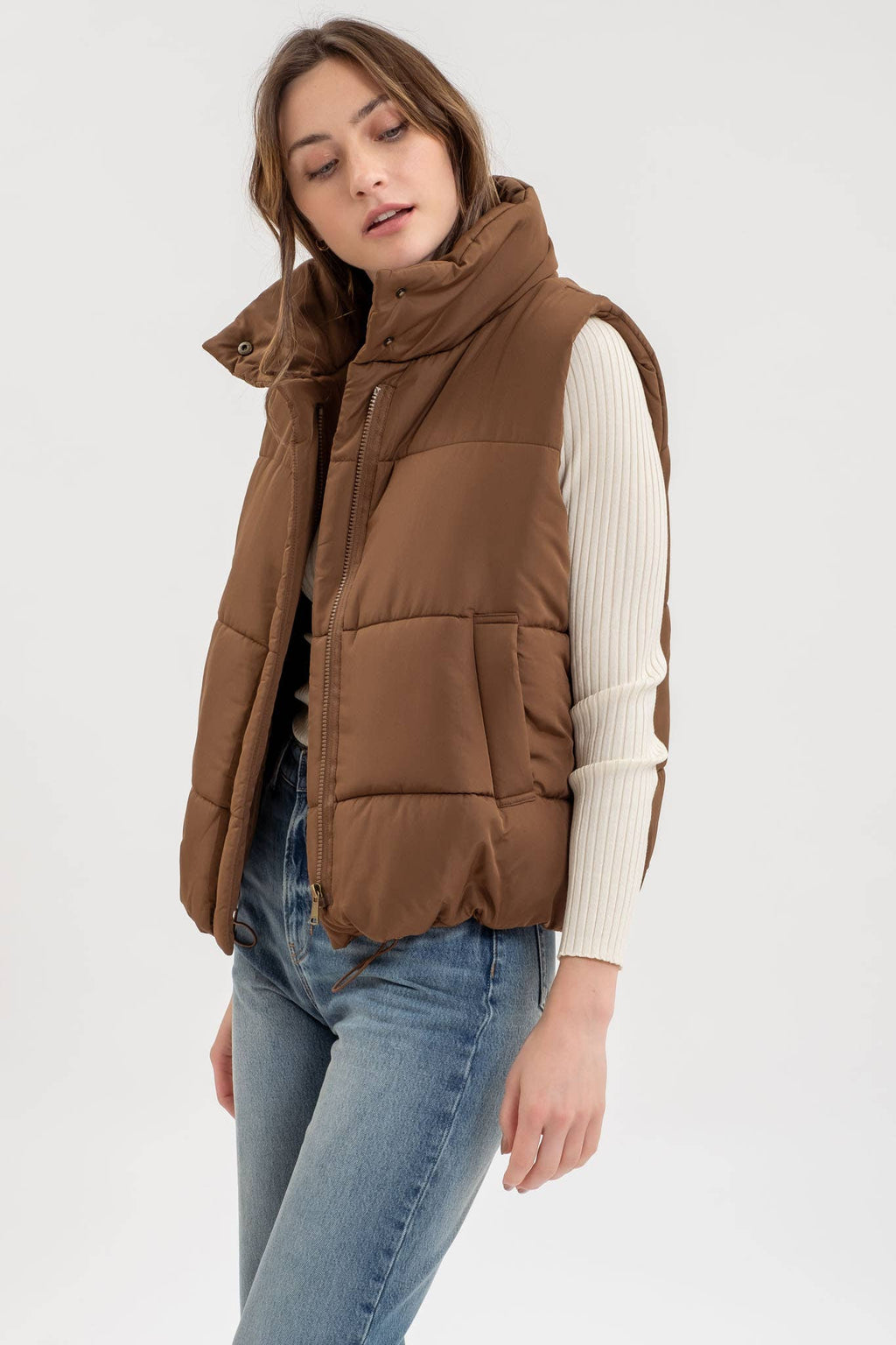 On the Go Green Puffer Vest