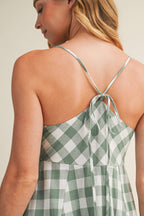 Basil Gingham Maxi