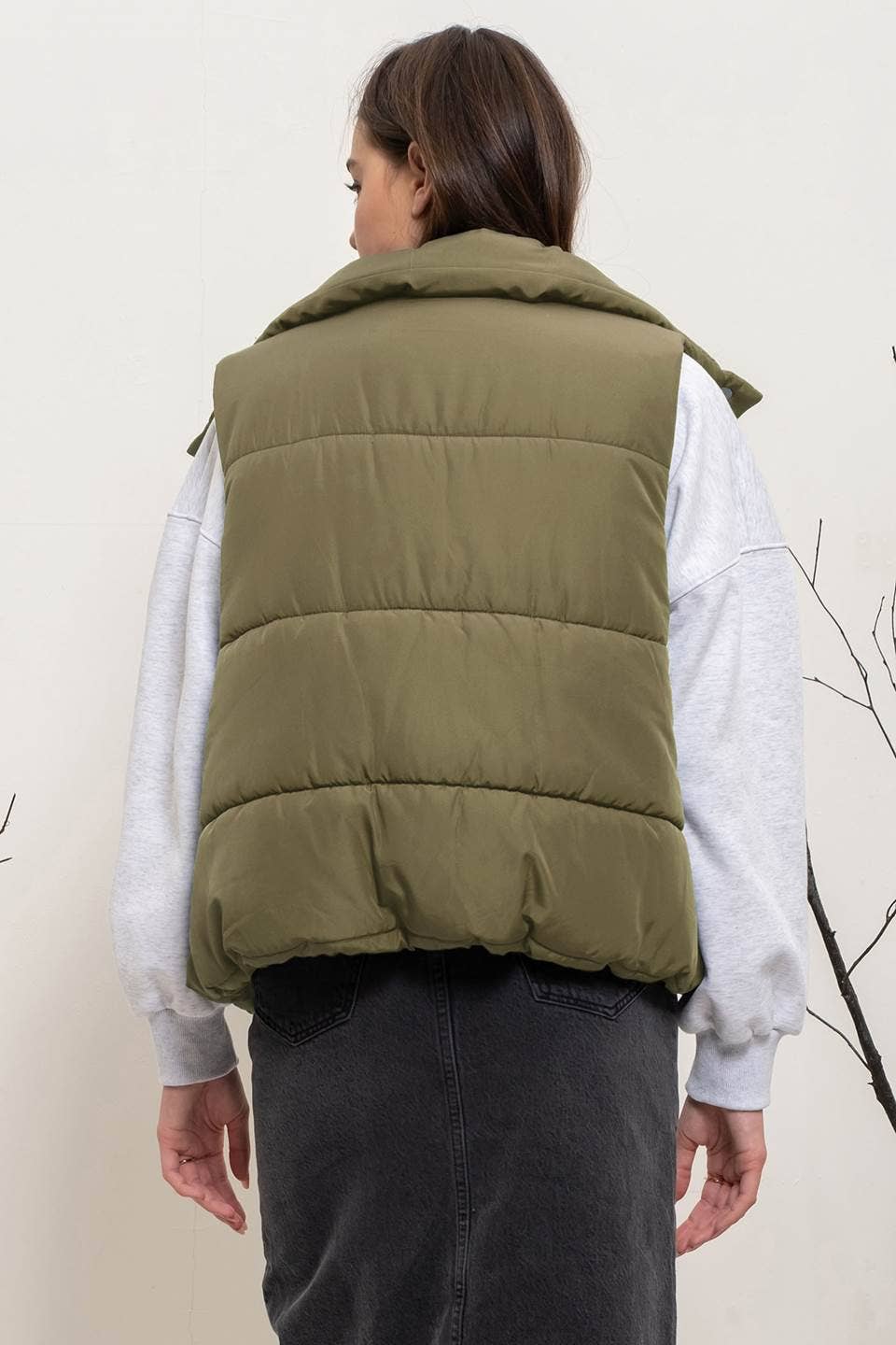 On the Go Green Puffer Vest