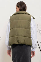 On the Go Green Puffer Vest