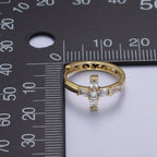 Gold CZ Cross Hoops