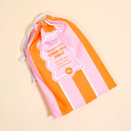 Sicily Stripes Pink XL Quick-Dry Beach Towel
