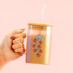Off the Vine Square Glass Cup