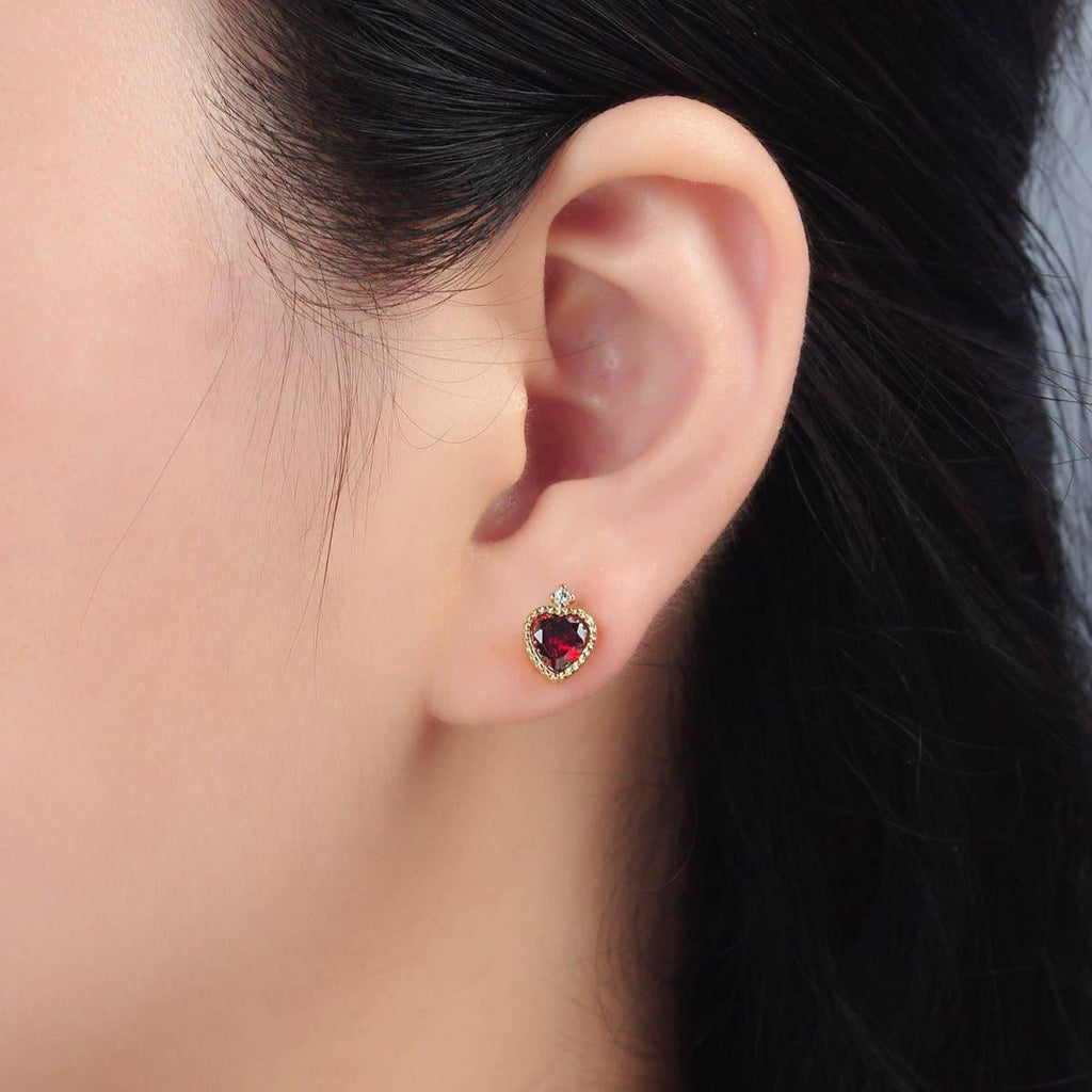 24K Gold Filled Heart Studs