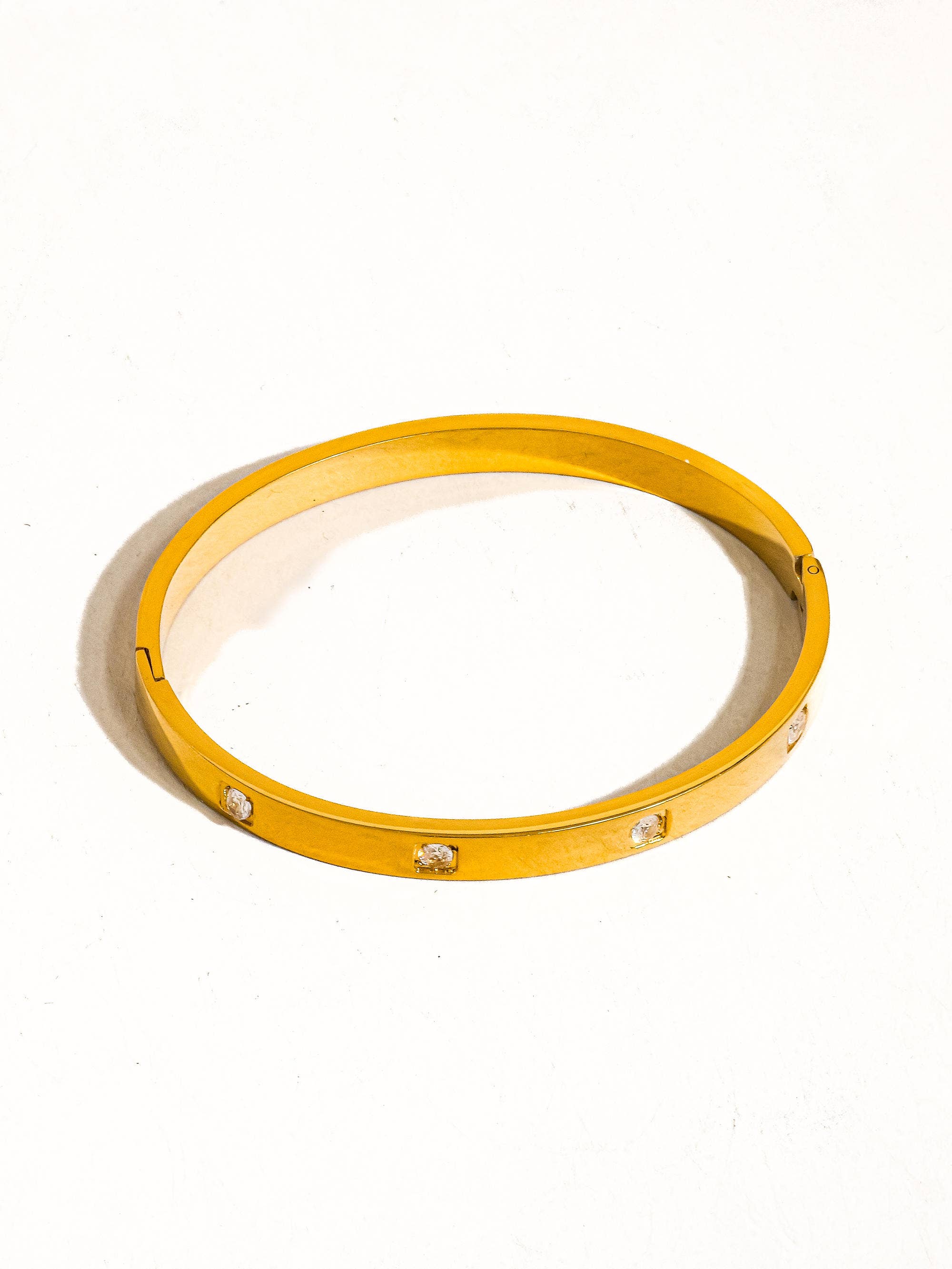 18K Non-Tarnish CZ Bangle