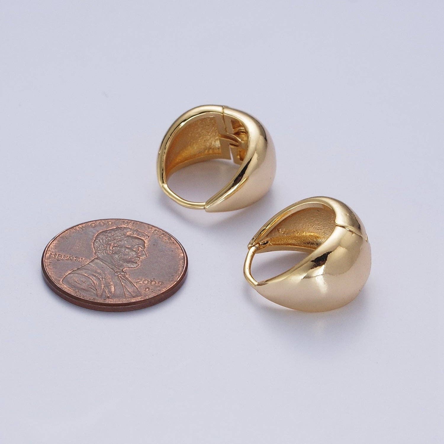 Gold Filled Wide Chubby Hoops