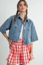 Denim Cropped Top