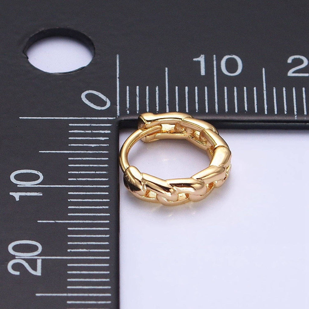 Dainty Gold Chain Huggies