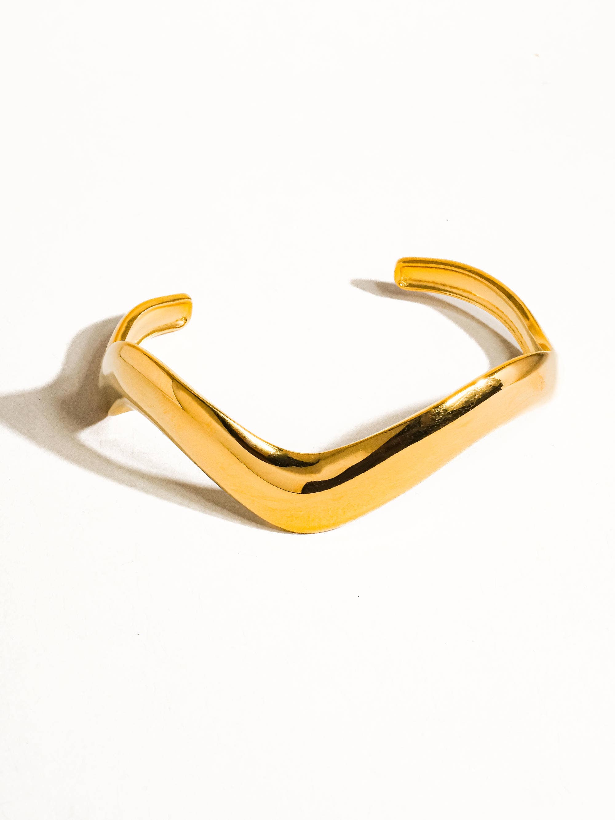 Gold Non-Tarnish V Shaped Bracelet