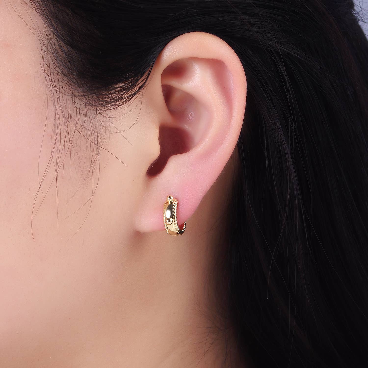 14K Gold Cartilage Earring