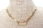 CB Gold Carabiner Necklace