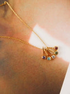 Non-Tarnish Five Stone Necklace