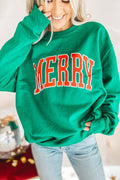 Merry Sweatshirt in Kelly Green: Small