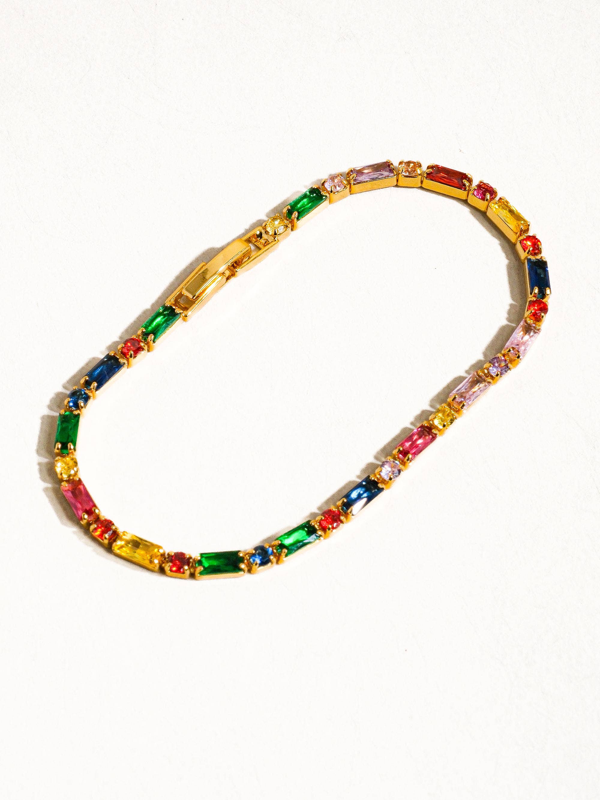 Gold Multicolor CZ Bracelet