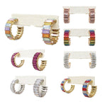 Colorful CZ Hoops