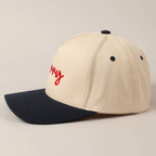 Merry embroidery hat