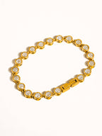 Amity Non-Tarnish Round Rhinestone Bracelet