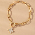 Gold Cross Bracelet