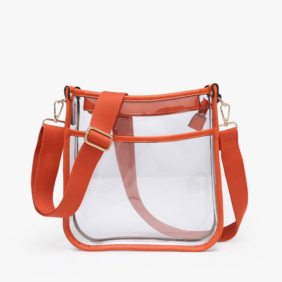 Posie Clear Crossbody: Brown