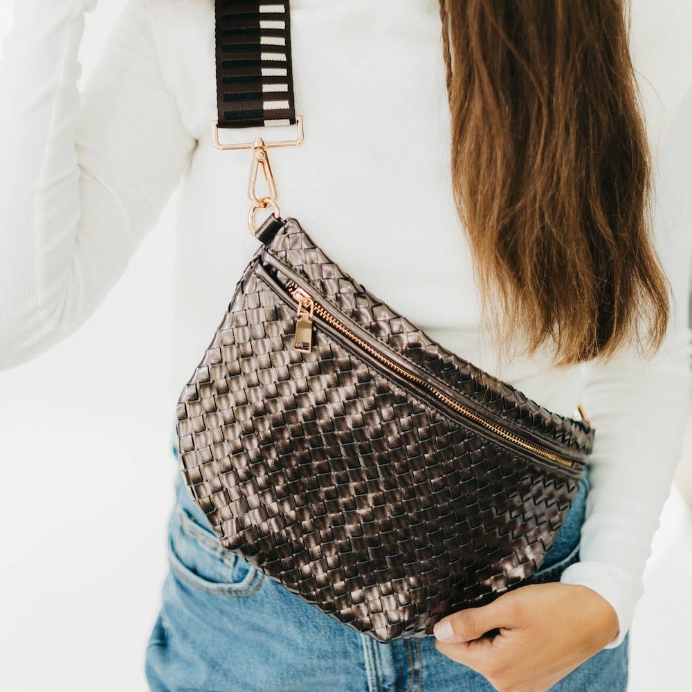 Westlyn Woven Bum Bag *NEW COLORS ADDED*: Checkered Tan