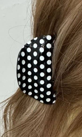 Red Polka Dot Claw Clip
