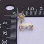 Gold Filled baguette studs