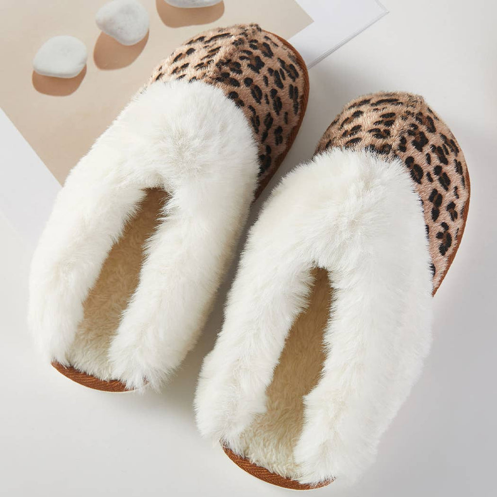 Cozy Leopard Faux Fur Slippers