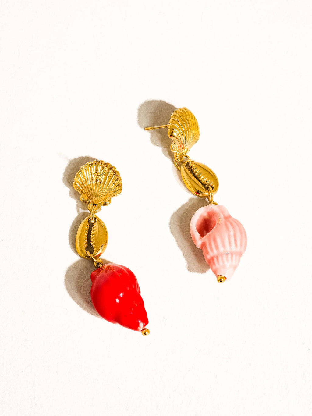 Non-Tarnish Shell Dangle Earrings