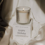 Happy Birthday Soy Candle - Ribbed