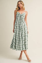 Basil Gingham Maxi