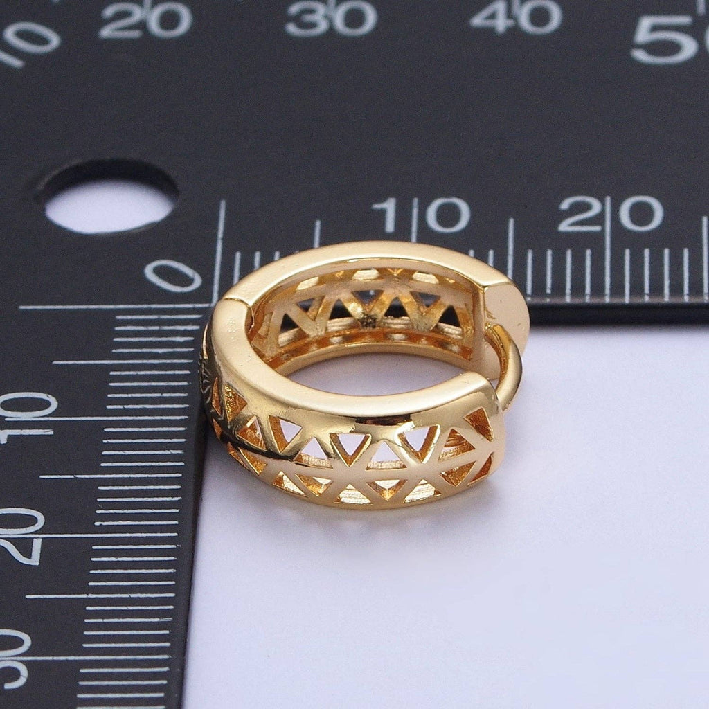 24K Gold Filled Triangle Huggies