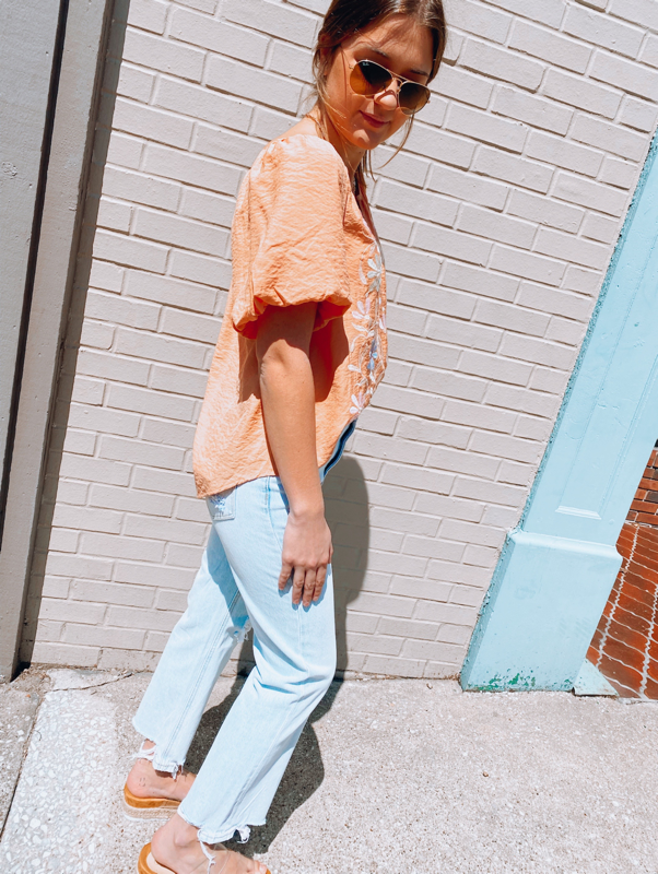 Mango Embroidered Top