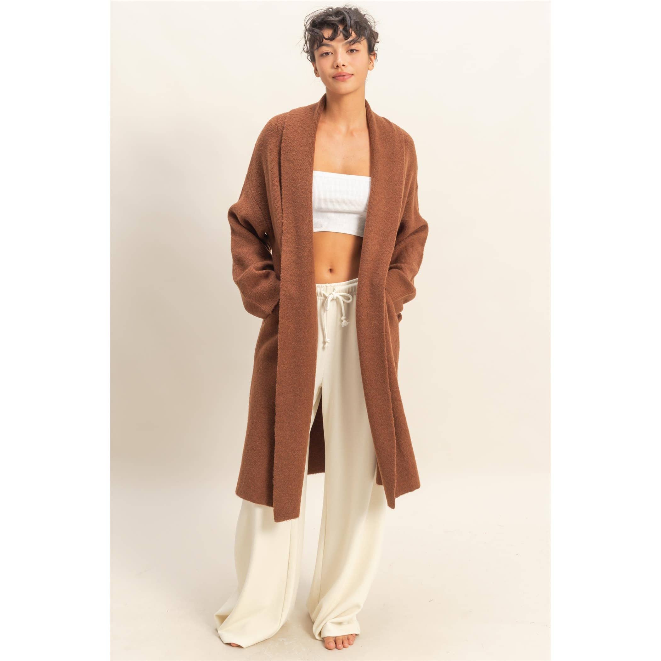 Open Front Duster Sweater
