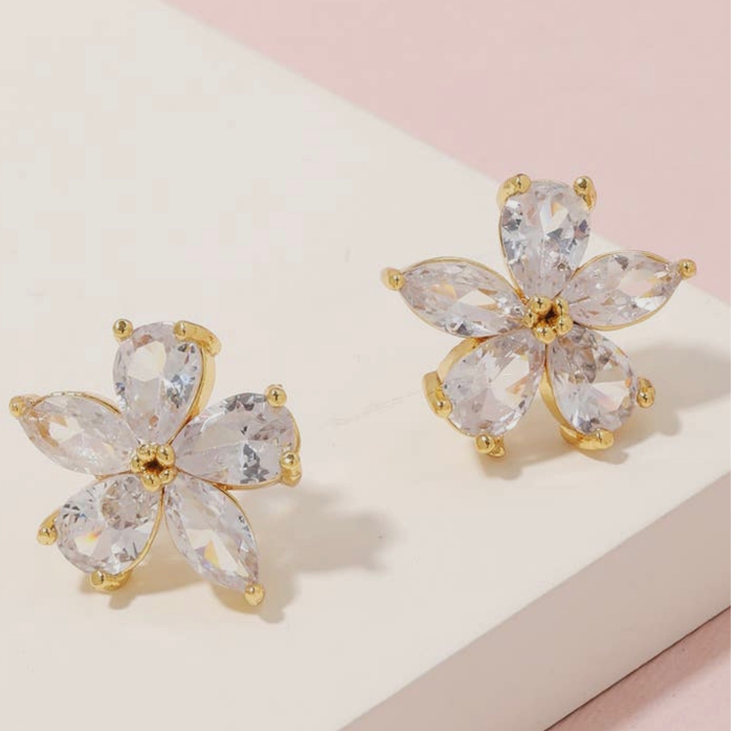 CZ Flower Studs
